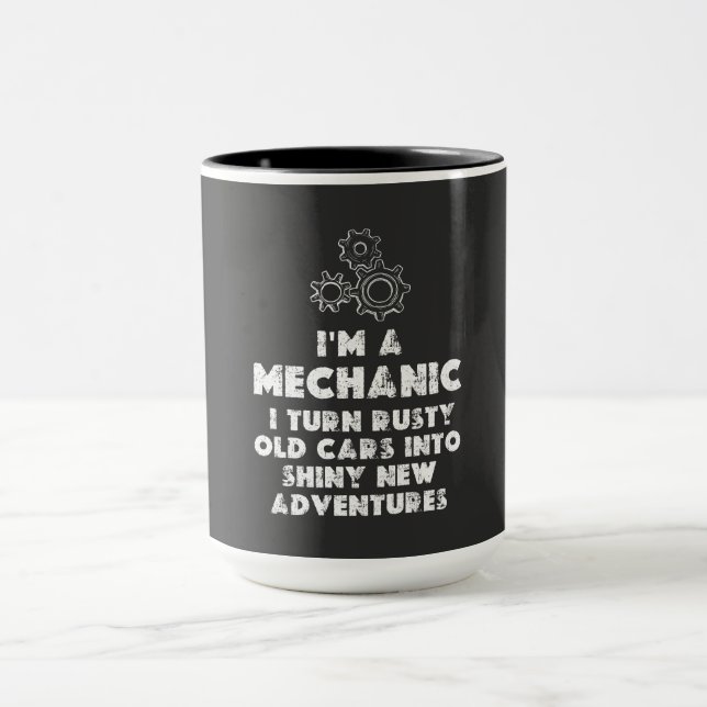 Caneca Sou uma citação Engraçada Mecânica (Centro)