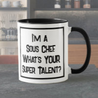 Sous Chef Super Talent. Mug De Café De Duas Tonela