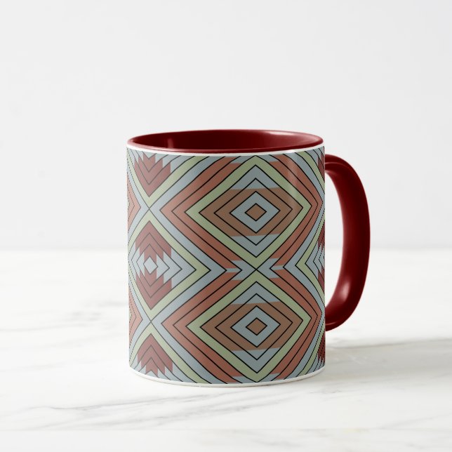 Caneca South West American Indian Style Patterned Art (Frente Esquerda)