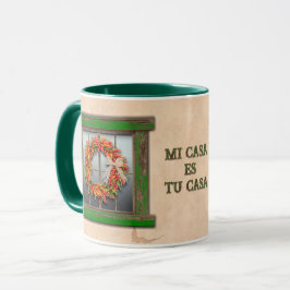 Caneca Southwest Chile Peppers Ristra Wreath Personalized