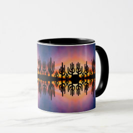 Caneca Southwestern Desert Landscape Cactus Sunrise Image