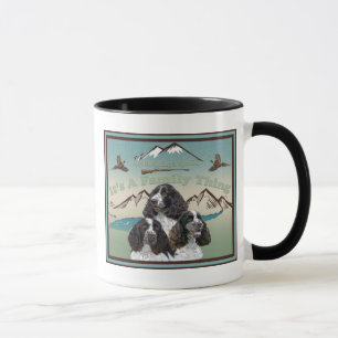 Caneca Spaniel de Springer inglês toda sobre a família