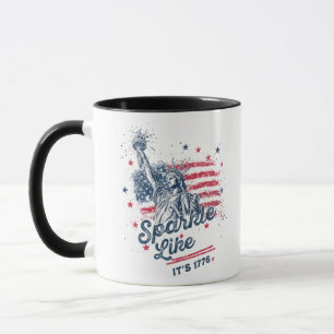 Caneca Sparkle Like It's 1776, Patriotic Design, American