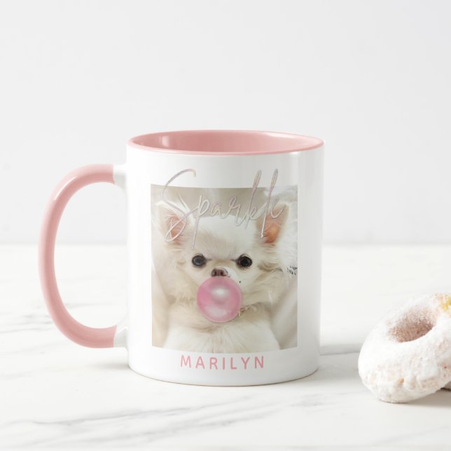 Caneca Sparkle The Tiny Chi | Grelha-Cachorro Personaliza (Com Donut)