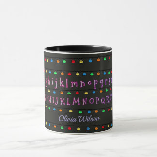 Caneca Sparkling Neon Alphabet with Festive Lights