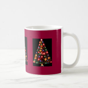 Caneca Sparkly tripla da árvore de Natal