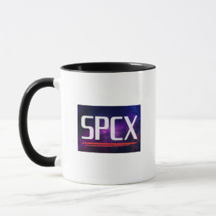 Caneca SPCX SpaceX IPO Investidor Design Ação Espacial