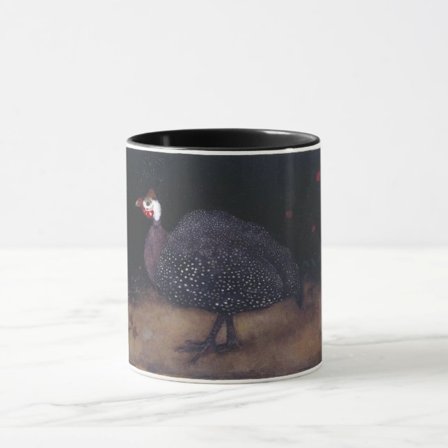 Caneca Speckled Guineafowl Bird (por Jan Mankes) (Centro)