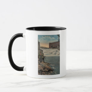 Caneca Spokane, WA - pesca do casal em mais baixas quedas