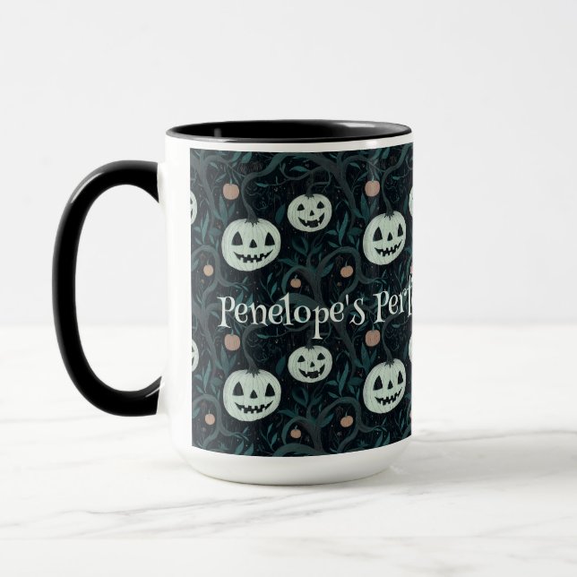 Caneca Spookeen Halloween Jack-O'-Lanternas na Floresta P (Esquerda)
