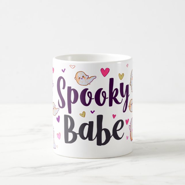 Caneca Spooky Babe | Xícara de Café de Halloween F (Centro)