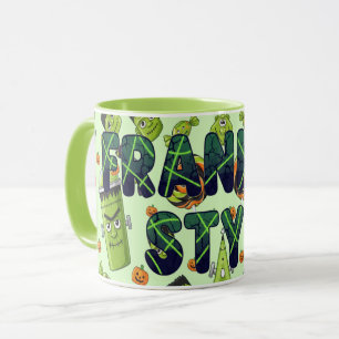 Caneca Spooky Bold Frankenstein Halloween Aestético