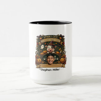 Caneca Spooky Cute Halloween Cow Personalized Party Suite