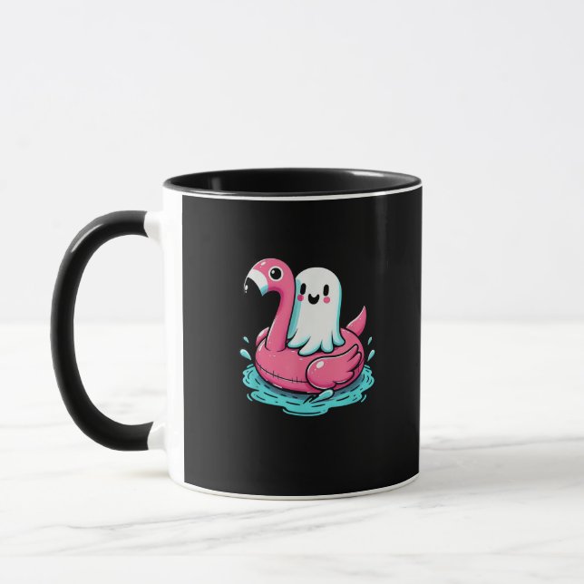 Caneca Spooky Flamingo Funny Spooky Verão (Esquerda)