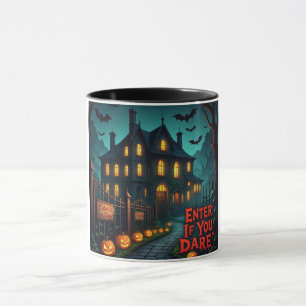 Caneca Spooky Haunted House & Bats Halloween Mug