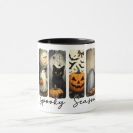 Caneca Spooky Season - Fantasmas, Pumpkins & Cozy Fright