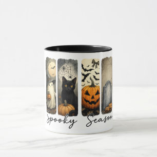 Caneca Spooky Season - Fantasmas, Pumpkins & Cozy Fright