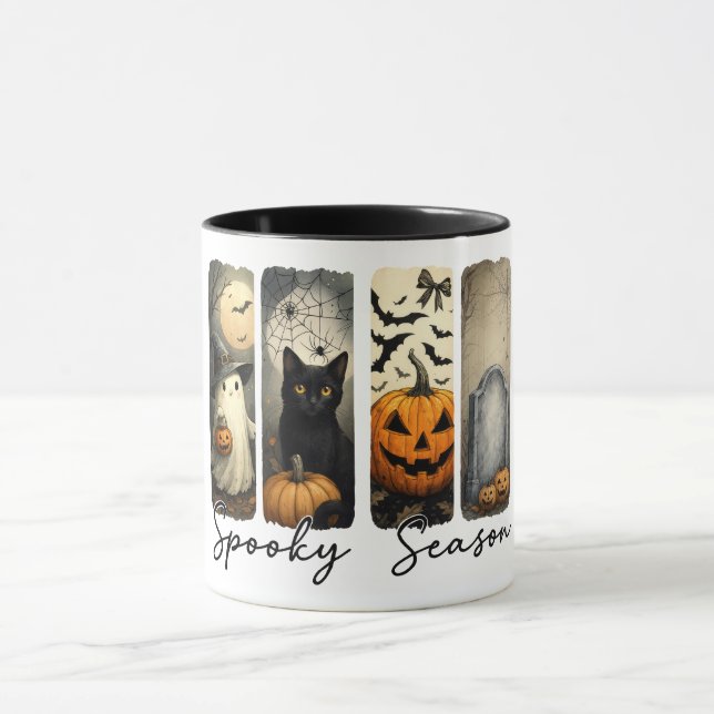Caneca Spooky Season - Fantasmas, Pumpkins & Cozy Fright (Centro)