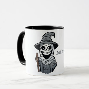 Caneca Spooky Skeleton Mage