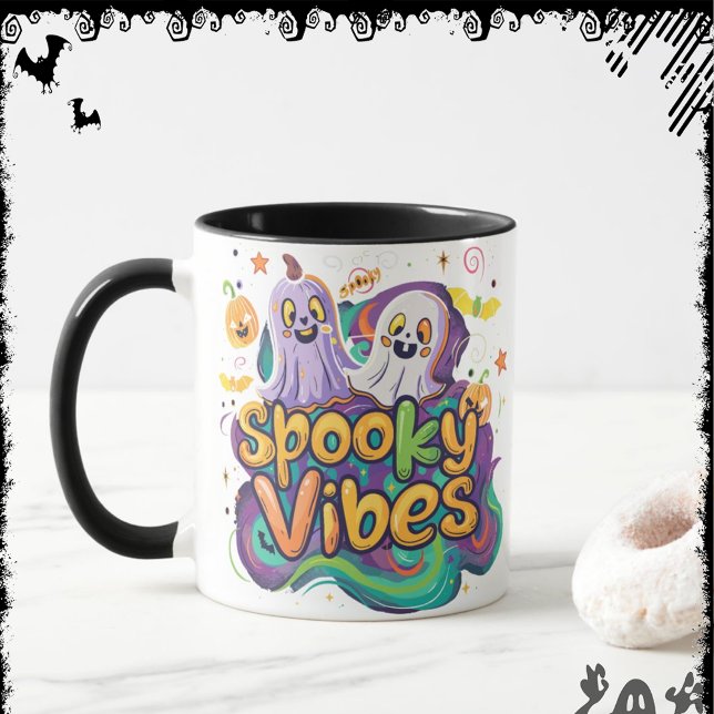 Caneca Spooky Vibes | ExDesigner | Halloween (Criador carregado)