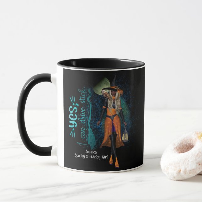 Caneca Spooky Witchy aniversário de 30 anos Halloween (Com Donut)
