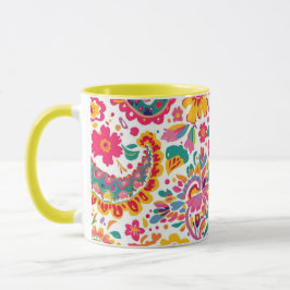 Caneca Spring Floral Paisley