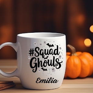 Caneca #Squad Ghouls Nome Mug Halloween para Amigos