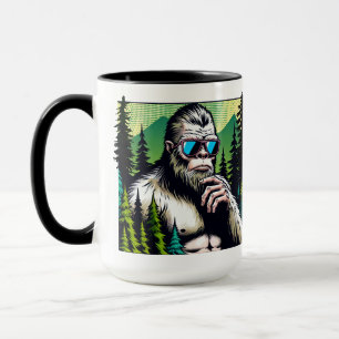 Caneca Squatch Curioso de Óculos de Sol