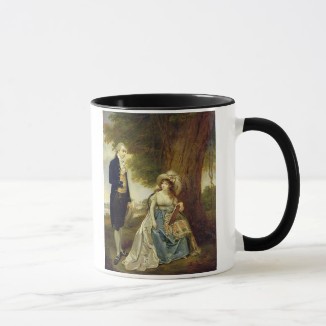 Caneca Sr. e Sra. Fraser, c.1785-90 (óleo em canvas) (Direita)