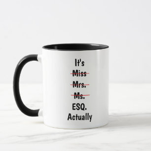 Caneca Sra. Esq Mug, advogada personalizada ESQ