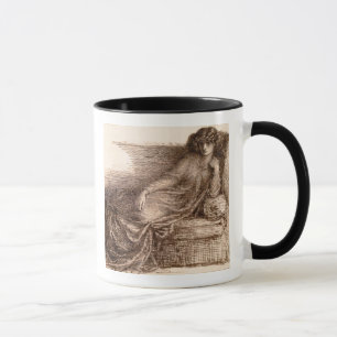 Caneca Sra. Jane Morris Reclining em um sofá