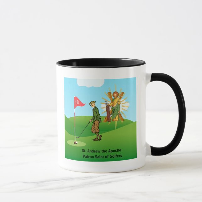 Caneca SS. Andrew & Jude com 2 Golfistas Masculinos (Direita)