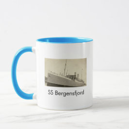Caneca SS Bergensfjord Navio norueguês Café Mug