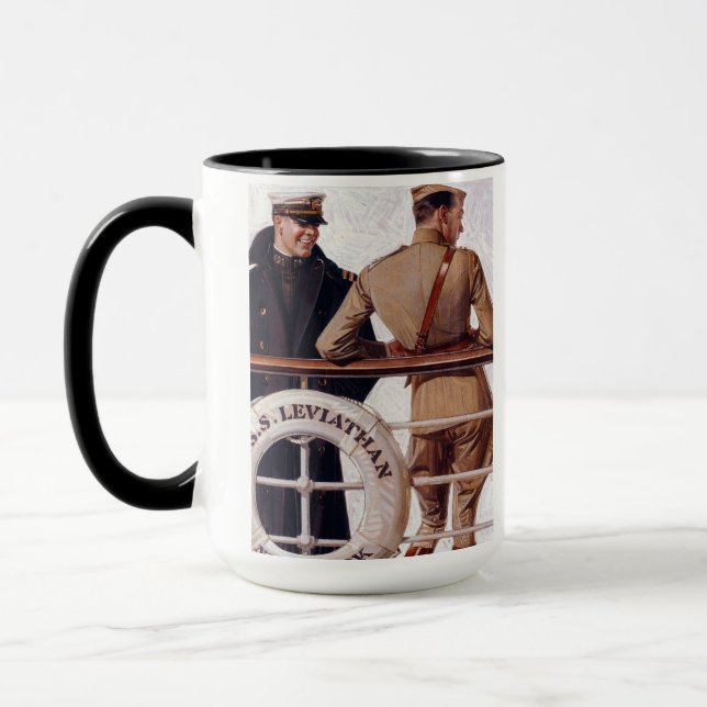 Caneca SS Leviathan, 1918 por Joseph Christian Leyendecke (Esquerda)