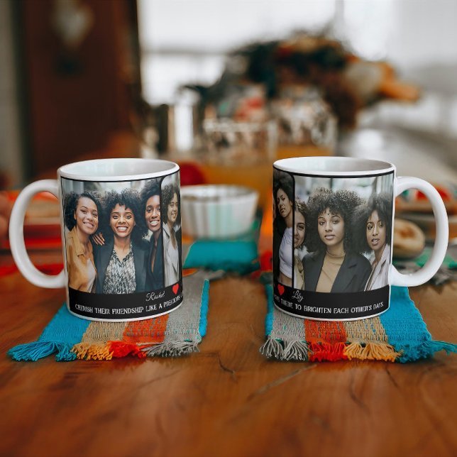 Caneca Ssofisticadas 3 Irmãs Fotográficas e Almas Citam p (photo collage birthday mug, photo collage coffee mug, personalised photo collage coffee mug, 	custom)
