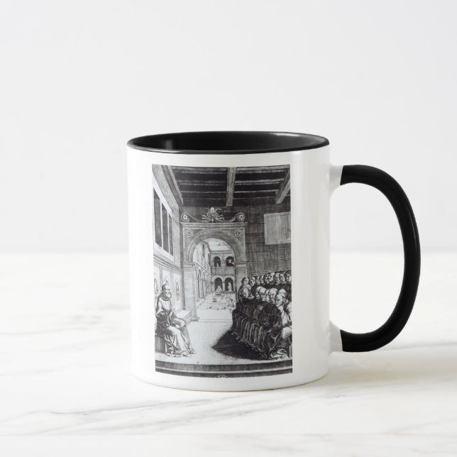 Caneca St. Benedict que Preaching no monastério (Direita)