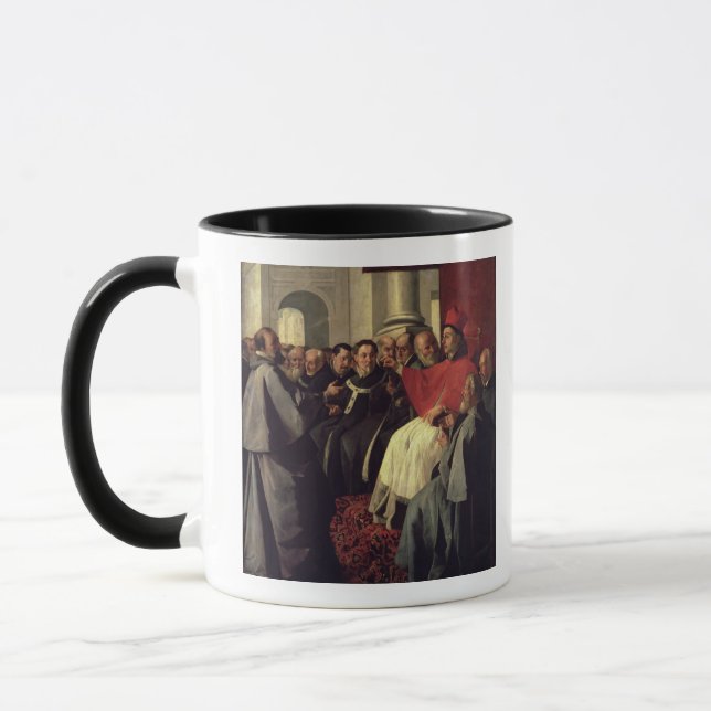 Caneca St Bonaventure (1221-74) no Conselho de Lyons (Esquerda)