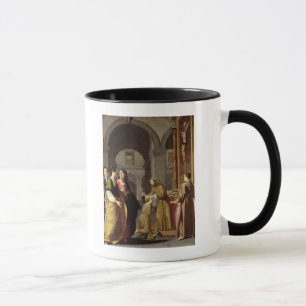Caneca St. Clare que recebe o véu de St Francis