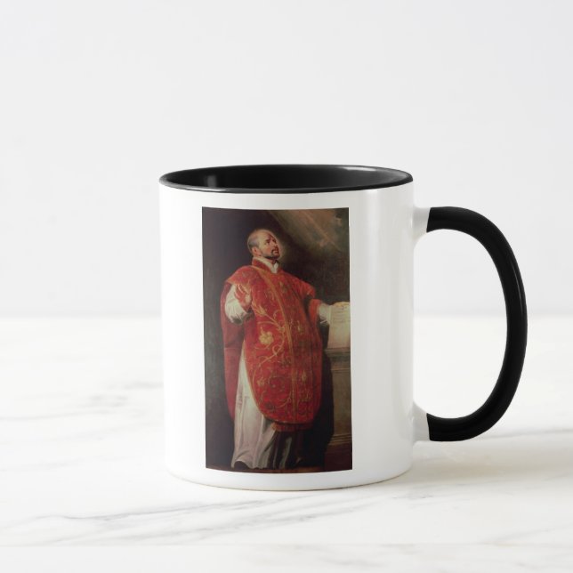 Caneca St Ignatius do fundador de Loyola dos jesuítas (Direita)