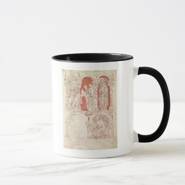 Caneca St John Cassian escrevendo e oferecimento das (Direita)