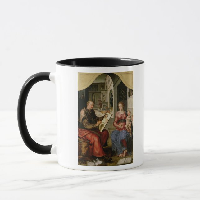 Caneca St Luke que pinta o Virgin, c.1545 (Esquerda)