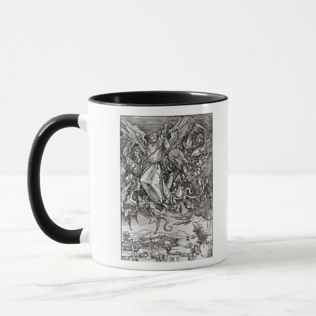 Caneca St Michael e o dragão, de um latino (Esquerda)