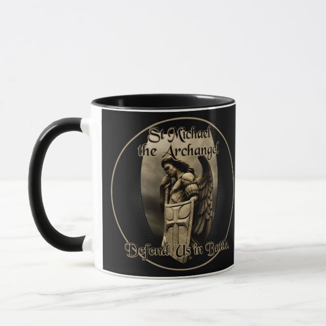 Caneca St Michael o arcanjo defende-nos na batalha (Esquerda)