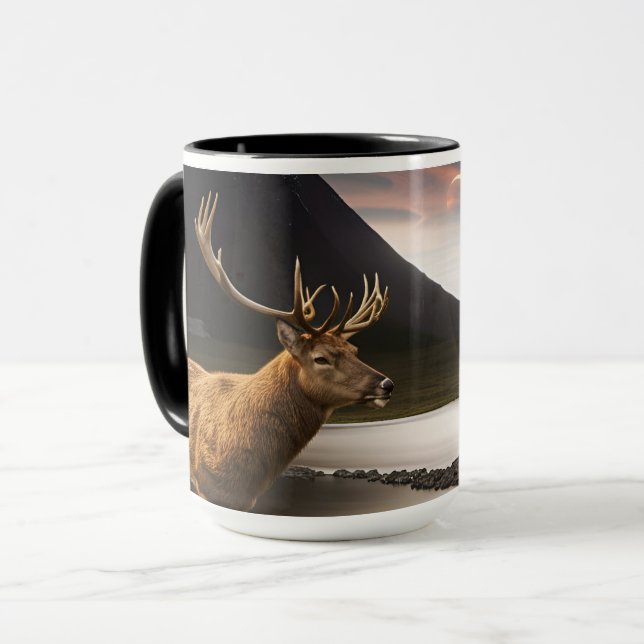 Caneca Stag Scottish Highlands, Lua Eclipsing (Frente Esquerda)