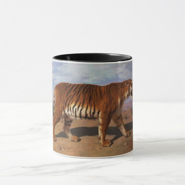 Caneca Stalking Tiger (por Rosa Bonheur) (Centro)