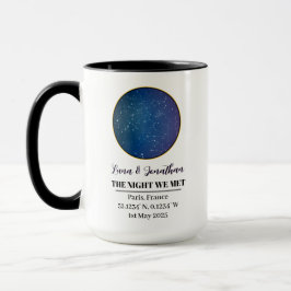 Caneca Star Map Mug Personalizado: A Noite Que Nos Encont