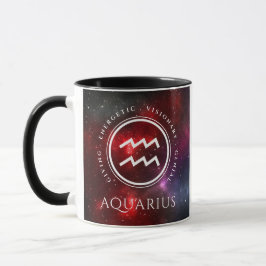 Caneca Starfield Aquarius Water Bearer Western Zodiac