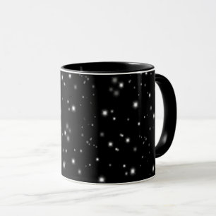 Caneca Starlight Sparkles Black and White Stars