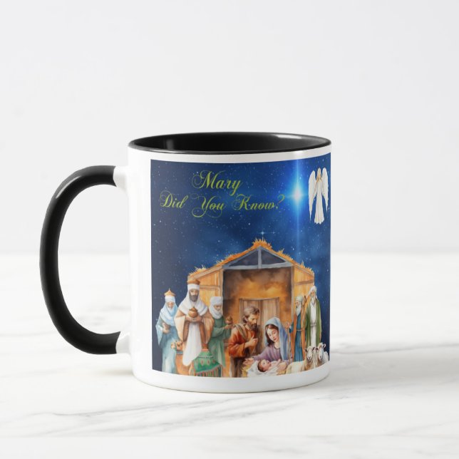Caneca Starlit Revelation: Mary Você Sabia?" - Mug (Esquerda)