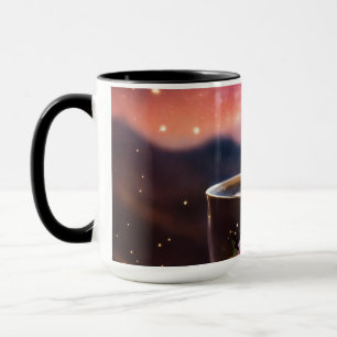 Caneca Starry Brew: Uma Sinfonia Floral embaixo do céu no